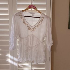 Motherhood white maternity blouse